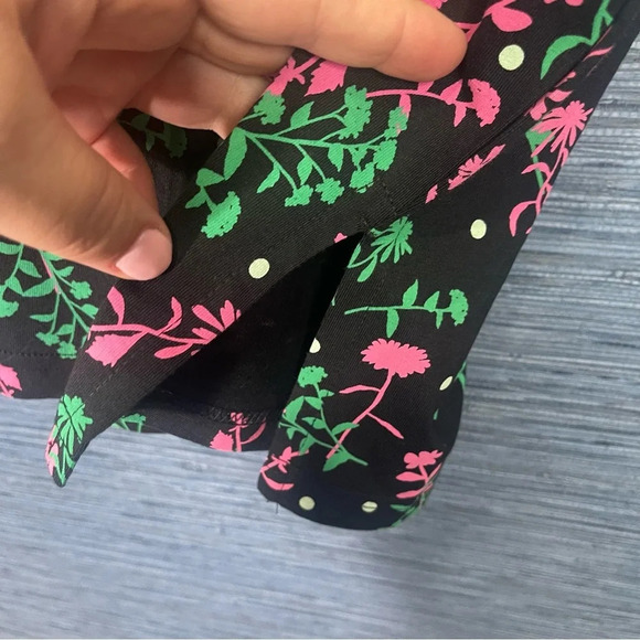 Ulla Popken Floral Print Black Pink V-Neck 3/4 Sleeve Tunic length - Picture 5 of 7